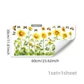 Watercolor sunflower and butterfly wall sticker set measuring 30x60cm for home decor - Sunflower And Butterfly Style (M18886)