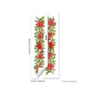 Kerst muurstickers set met kerstster, dennenappels en rode bessen decoratie - Kerstster Dennenboom Tak Taille Sticker (15*60*2pcs)