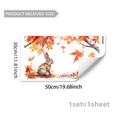 Watercolor bunny and red maple leaf wall sticker set 30x50cm self-adhesive mural decal - 30*50cm (M18878)