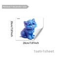 Lichtgevende blauwe kat muursticker voor kinderkamer 20x20cm fluorescerende decor - Blauwe Lichtgevende Kat (YCL18506) / 20*20cm*1Vel