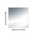 Square mirror wall sticker measurement guide showing 40x40cm size for home decor - 40x40cm/1 Piece