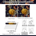 Détails des dimensions du papier peint Halloween avec guide de pose en 4 étapes faciles - 45*600cm