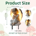 Flat 2D glowing angel garden stake PVC decorative sign for yard landscape ornament - Praying Angel (DC18000)
