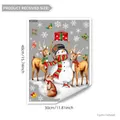 Christmas window decals with snowman, reindeer and fox designs for festive glass decoration - Snowman Reindeer Fox Set