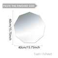 Sticker mural miroir polygonal pour déco avec dimensions de 40 cm sur fond blanc pur - Sticker Miroir Décagone (JM15009--40*40cm*1pcs)