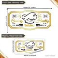 Kitchen wall decal featuring chef hat design and Cooking Healthy Delicious lettering - Style TJ18017 (30x60cm)