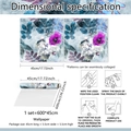 Dimensiones del papel pintado floral 600x45cm con guía de instalación del rollo adhesivo - 45*600cm