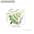 Hand-painted green Christmas tree window stickers with yellow stars and hearts set - 30*30cm*2pcs
