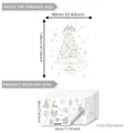 Silver glitter Christmas tree reindeer window stickers set for festive glass decorations - 9 Sheets Set / 20*30cm