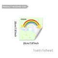 Luminous rainbow cloud and stars wall sticker for home decor 20x20cm size - Fluorescent Green