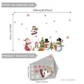 Christmas snowman and tree window stickers double-sided visual festive glass decals set - Christmas Snowman & Tree Style (D12040)