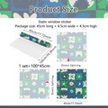 Floral geometric static window sticker with seamless splicing design in 100x45cm size - 45x100cm Style (BDJ18501)