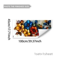 Colorful hand-painted floral window stickers for home decor, size 45x100cm sheet - 45*100cm