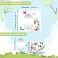 Self-adhesive pink birds and branches wall sticker with mirror for home decoration - 30*40cm+30*45cm