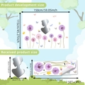 Set de stickers muraux pissenlit et libellule avec silhouette de fille décor maison - 30*90cm*2pcs+30*50cm