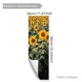 Selbstklebender Sonnenblumen-Wandaufkleber für Deko im lebendigen gelben Blumendesign - Sonnenblumenfeld / 30*90cm