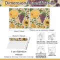 Vintage fruit floral self-adhesive wallpaper roll with installation steps and dimensions - BZ20006 No Glue--45*300cm