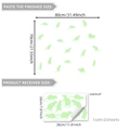 Stickers muraux souris vert lumineux pour déco avec silhouettes d'animaux phosphorescents - 20x30cm (2 Feuilles)