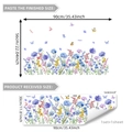 Stickers muraux fleurs bleues et papillons pour chambre d'enfant 90cm x 56cm - Fleurs Bleues et Papillons (30*90cm*1pc)