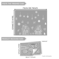 Pegatinas blancas minimalistas de Navidad con casa de jengibre y copos de nieve - Estilo de Línea Blanca (D13568) / Juego de 3 Hojas (20*30cm)