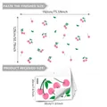 Zelfklevende kersen muurstickers set van 6 vellen met gedetailleerde afmetingen en lay-out - Roze Kersenstijl (M12056) / 20*30cm*6 Vellen