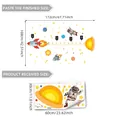 Astronaut and rocket height chart wall decal with collage size guide and dimensions - M11044 (30*60cm*3pcs)