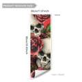 Gothic skull and red rose wall sticker for trash can and home decor, size 30x90cm - Skull Rose Pattern (B12013-YX)