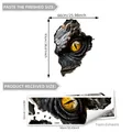 Adhesivo de pared 3D ojo de dragón con pupilas amarillas y textura de PVC impermeable - 30*90cm*2uds
