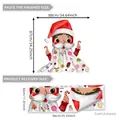 Weihnachtswandsticker mit Cartoon-Figur und Größenangaben im Format 88x87 cm - Cartoon-Junge mit langem Bart Stil (B13529) / 2er-Set-30*90cm