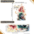 Vinilo decorativo de sirena con frase The Mermaid Princess sleeps here para cuarto - Paquete de Dos Hojas Planas