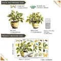 Tabella taglie per adesivi murali con piante e farfalle, set da 4 pezzi, 30x30cm - Stile Insetto Pianta in Vaso Verde Fresca (TJ017) / 4 Fogli (30*30cm)