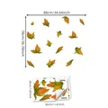 Detailed size specifications for realistic corn harvest window stickers with measurements - Corn Style (D13563)