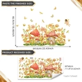 Wandtattoo Pilzhaus und Fee mit goldenen Schmetterlingen für Kinderzimmer-Deko - Pilz Fee Stil