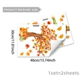 Set of 2 autumn window stickers with pumpkin and maple leaf patterns 30x40cm - Autumn Tree and Pumpkin Style (D18772)