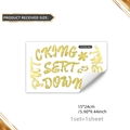 Sticker doré pour toilettes avec lettrage artistique Put Me Down et dimensions précises - Style de Bronzage PLEASE PUT ME DOWN (TJ7532)