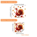 Autumn turkey and maple leaf static window stickers for Thanksgiving window decoration - 30*30cm