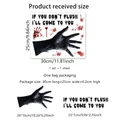Adesivi murali mano horror e macchie di sangue per bagno e WC, foglio autoadesivo 30x25cm - Mano di Fantasma Spaventosa Slogan di Avvertimento (MS2473) / 25*30cm
