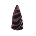 Detail shot of conical makeup sponge featuring unique purple and black marble texture - Bulk/Loose Packaging / Pink and Black
