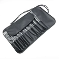 Professionelles 10-teiliges schwarzes Make-up-Pinsel-Set mit eleganter PU-Lederrolltasche - Schwarze Ledertasche 10-teiliges Make-up Pinsel Set