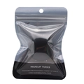 Water-drop makeup sponge in ALYAN zipper bag packaging with hanging hole display - Black Waterdrop