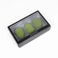 Driedelige olijfgroene make-up spons set met druppel- en schuine vormen in een doosje - 3 Stuks/Verpakking-Matcha