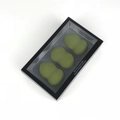 Lot de 3 éponges à maquillage vertes en forme de gourde en boîte noire - Vert Matcha