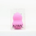 Éponge à maquillage rose en forme de gourde dans sa boîte avec logo ALYAN - Rose