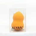 Éponge maquillage orange en forme de gourde avec boîte d'emballage transparente - Orange