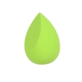 Detail of soft green teardrop makeup sponge with slanted cut for precise makeup application - Fruit Green