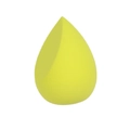 Detail of yellow teardrop makeup sponge with slanted edge for precise makeup blending - Yellow