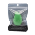 Esponja de maquillaje verde en forma de gota en bolsa resellable de la marca ALYAN - Forma de Mango Verde (Bolsa Negra)