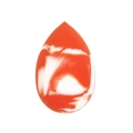 Close-up of red and white marbled teardrop makeup sponge with a soft texture - Red and White Marble Teardrop Bagged
