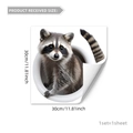 Creative 3D raccoon static sticker for wall or toilet decoration in size 30x30cm - Dj7098--30*30cm*1pcs