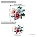 Bloemen muursticker met veelkleurige hibiscusbloemen en groene bladeren voor decoratie - Handgetekende Hibiscus Stijl (MS6503-ZY) / Enkel stuk